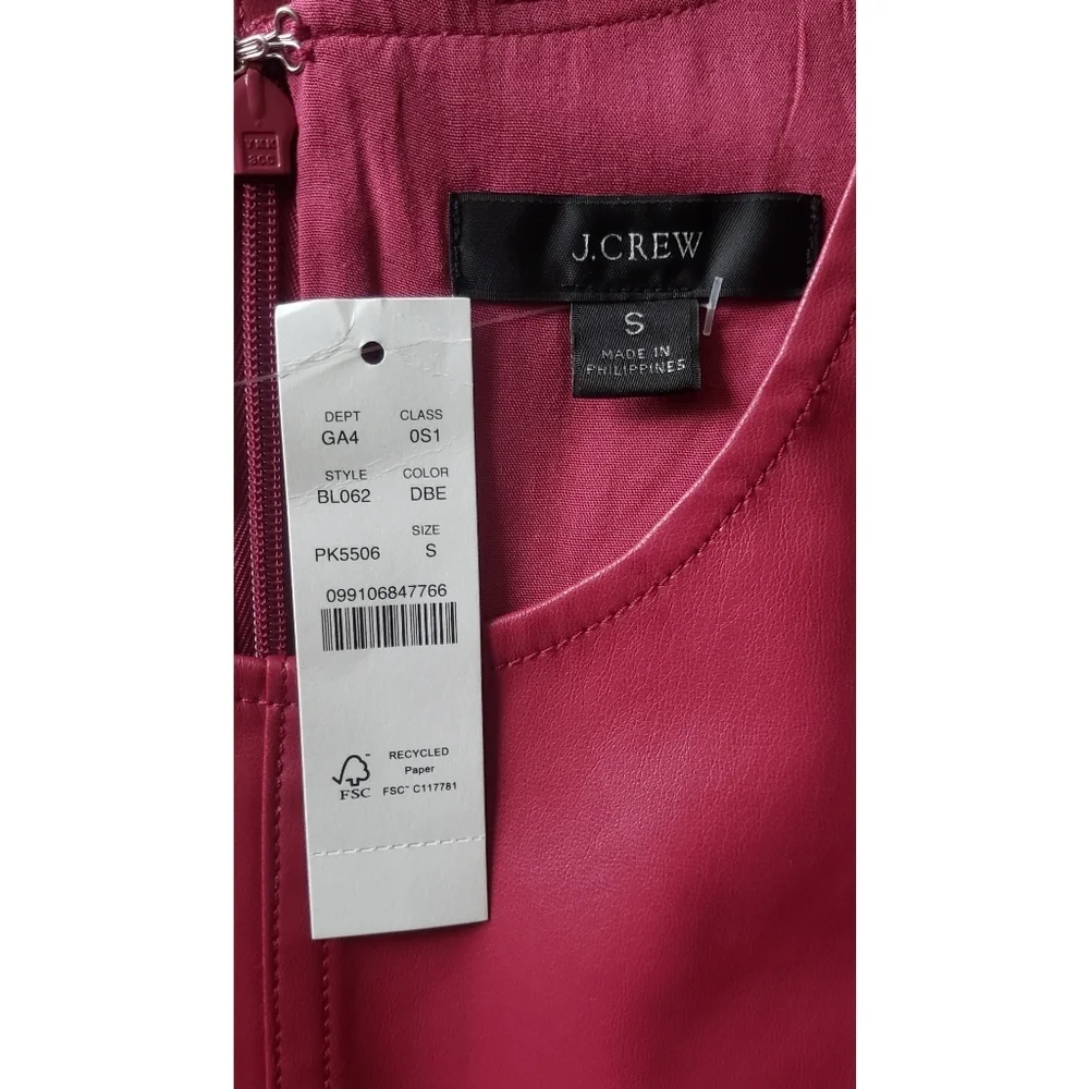 53. J.Crew Shift dress in faux leather